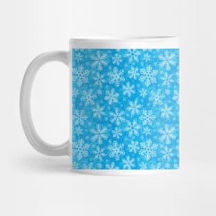 White snowflakes pattern Mug